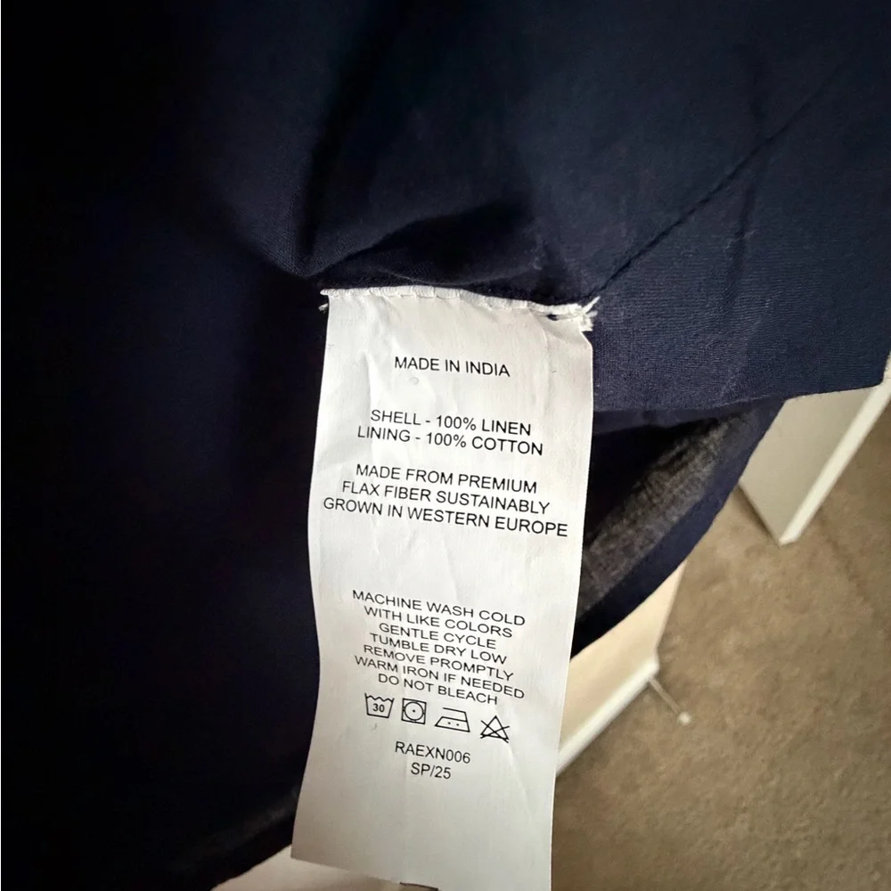 Quince Linen navy dress - Picture 4 of 4